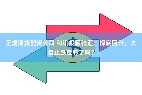 正规期货配资公司 和讯投顾张汇：探底回升，大盘止跌反转了吗？