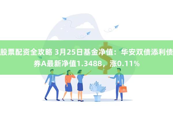 股票配资全攻略 3月25日基金净值：华安双债添利债券A最新净值1.3488，涨0.11%