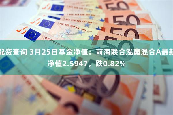 配资查询 3月25日基金净值：前海联合泓鑫混合A最新净值2.5947，跌0.82%