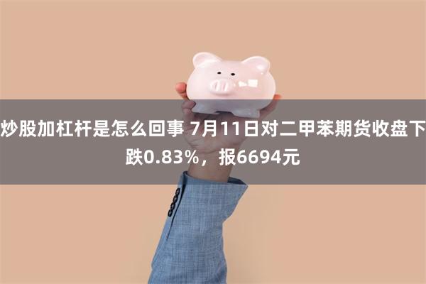 炒股加杠杆是怎么回事 7月11日对二甲苯期货收盘下跌0.83%，报6694元