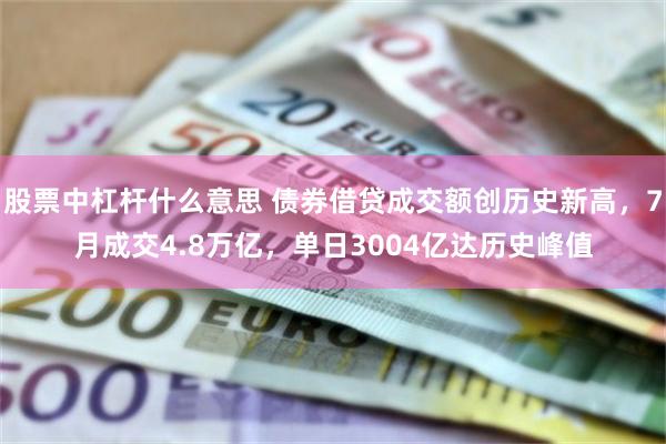 股票中杠杆什么意思 债券借贷成交额创历史新高，7月成交4.8万亿，单日3004亿达历史峰值